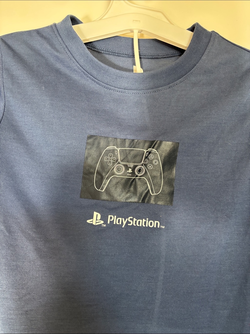 Sony PlayStation Navy Blue Tee with Controller Print